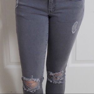 Grey Low Rise American Eagle Jeggings EXTRA LONG
